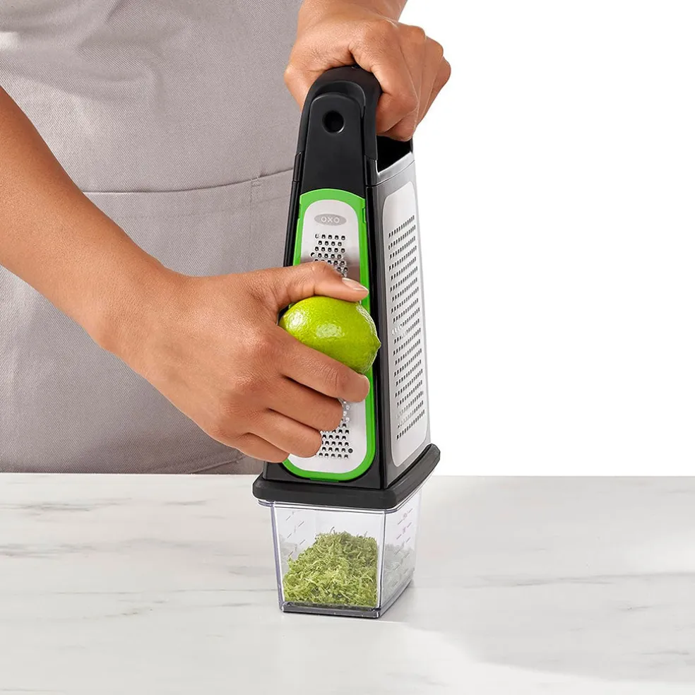 Rallador de 3 caras y zester extraíble OXO
