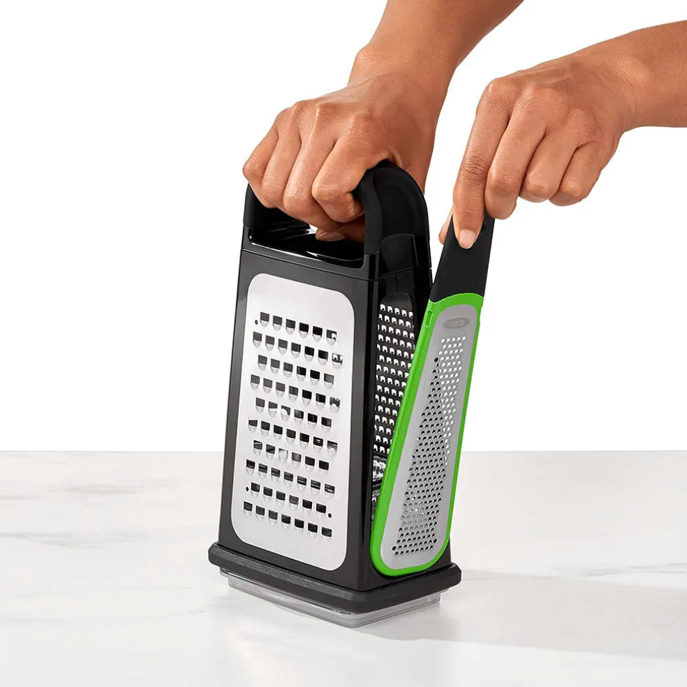 Rallador de 3 caras y zester extraíble OXO