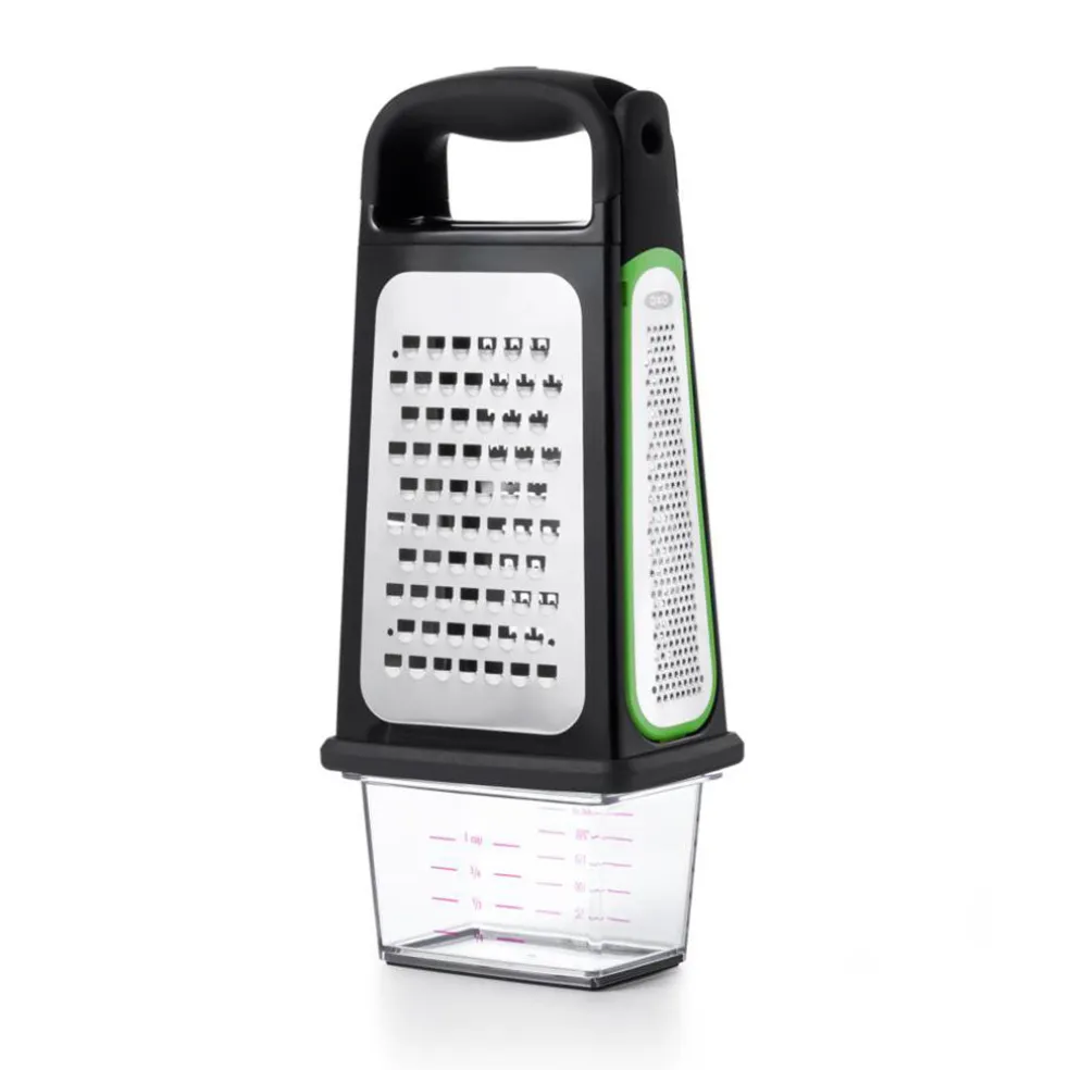 Rallador de 3 caras y zester extraíble OXO