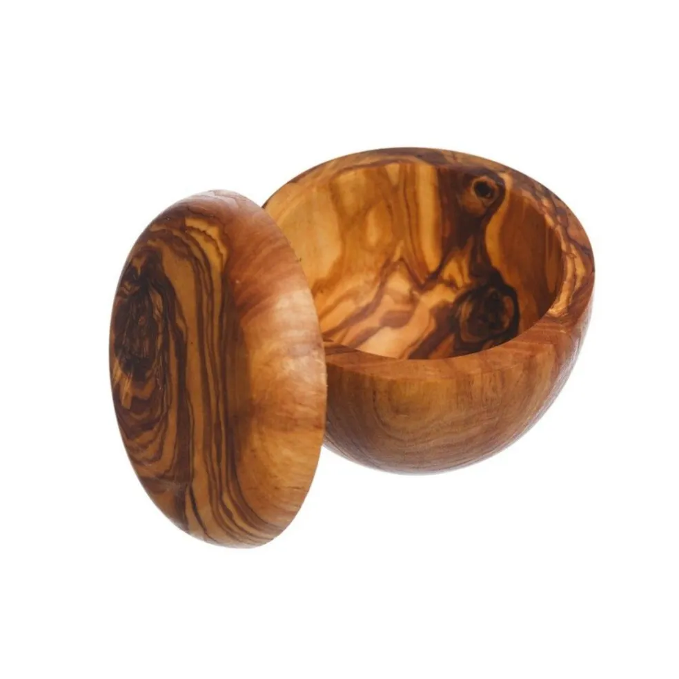 Recipiente con tapa de madera de olivo Selbrae