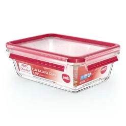 Recipientes de cristal apilables con cierre hermético Clip&Close EMSA