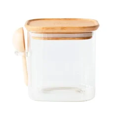 Recipientes de cristal con cuchara medidora de Pebbly