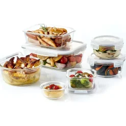 Recipientes de cristal rectangular con tapa Lock&Lock