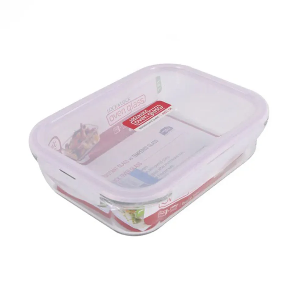 Recipientes de cristal rectangular con tapa Lock&Lock
