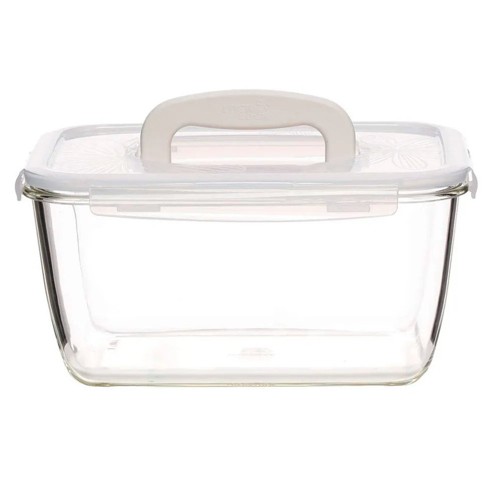 Recipientes de cristal rectangular con tapa Lock&Lock