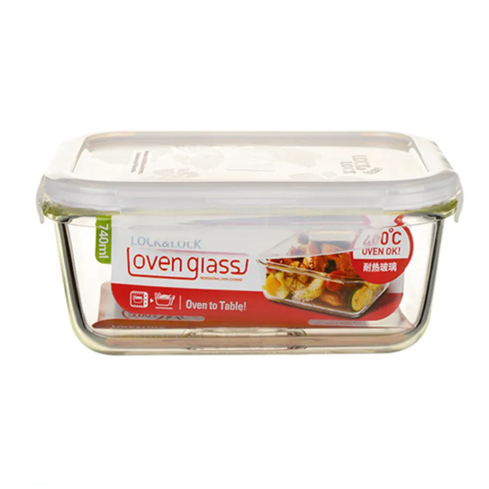 Recipientes de cristal rectangular con tapa Lock&Lock