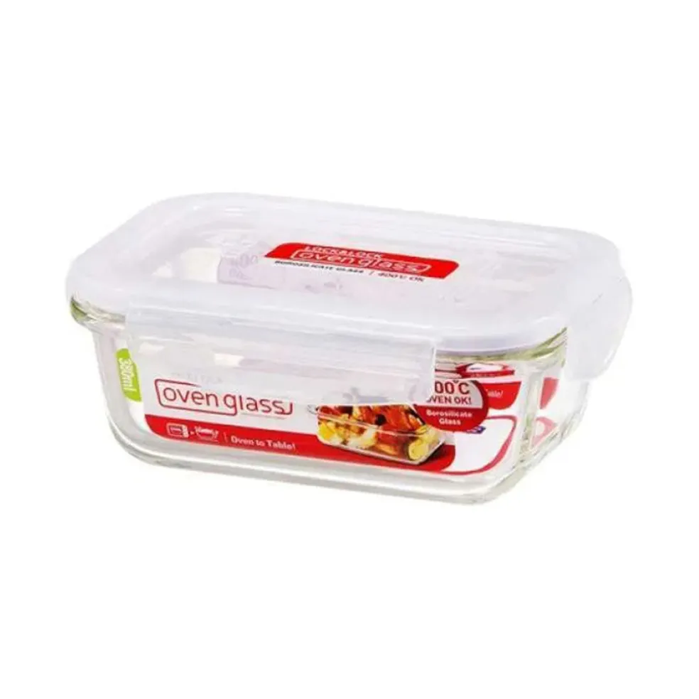 Recipientes de cristal rectangular con tapa Lock&Lock