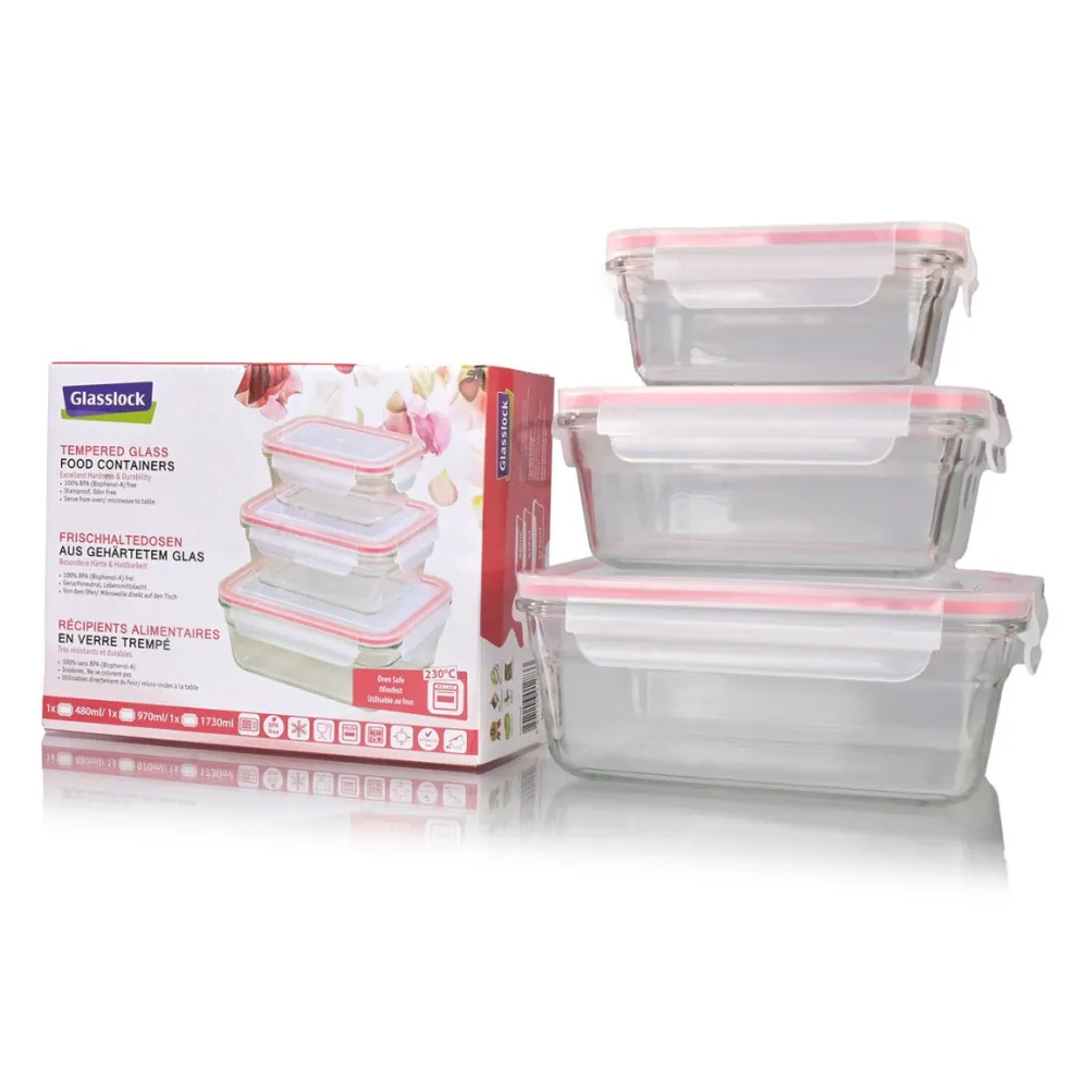 Recipientes herméticos de cristal aptos para horno Glasslock