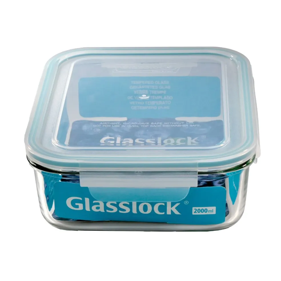 Recipientes herméticos de cristal rectangulares Glasslock
