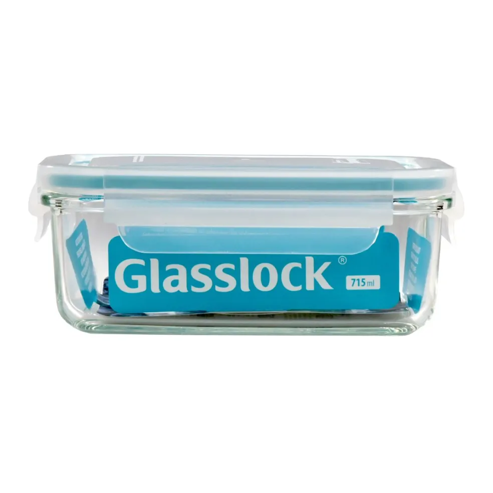 Recipientes herméticos de cristal rectangulares Glasslock