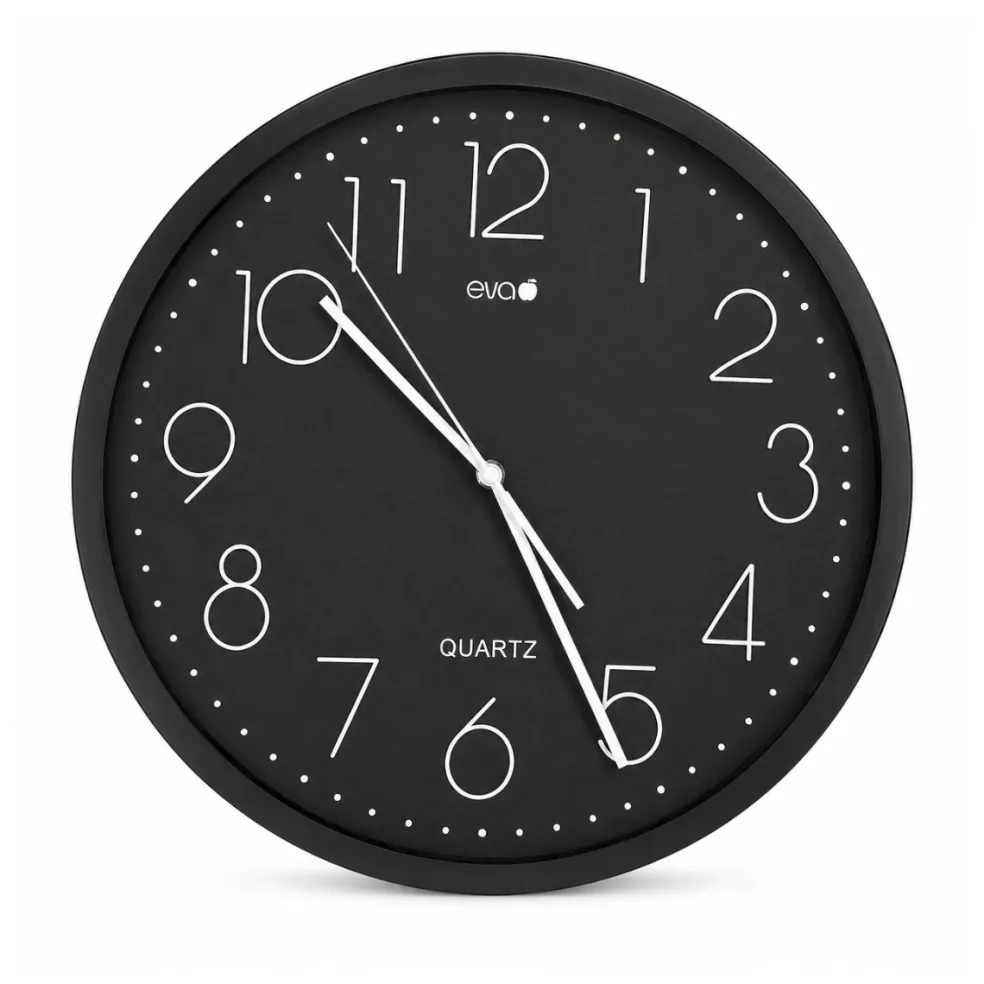 Reloj de pared con mecanismo de cuarzo Eva
