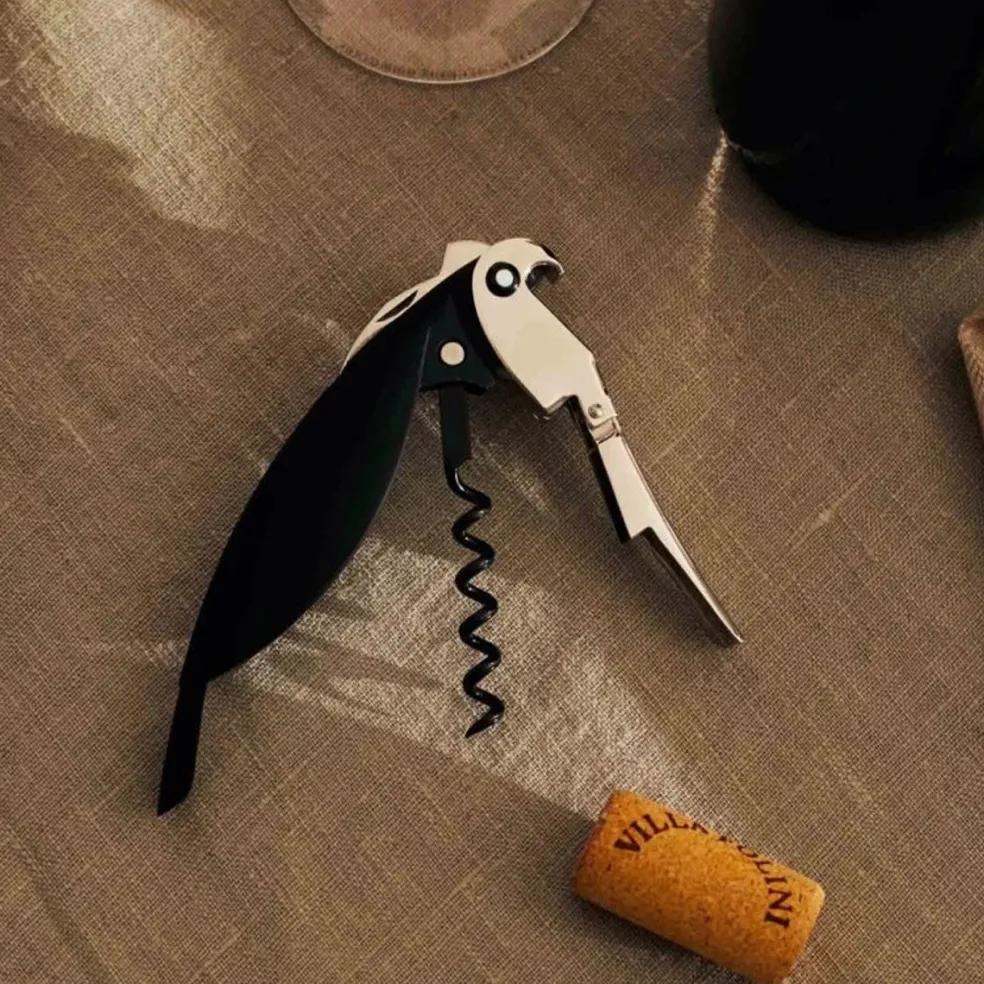 Sacacorchos de aluminio fundido Parrot Alessi