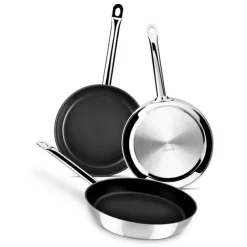 Sartén Antiadherente Chef con exterior inox Monix