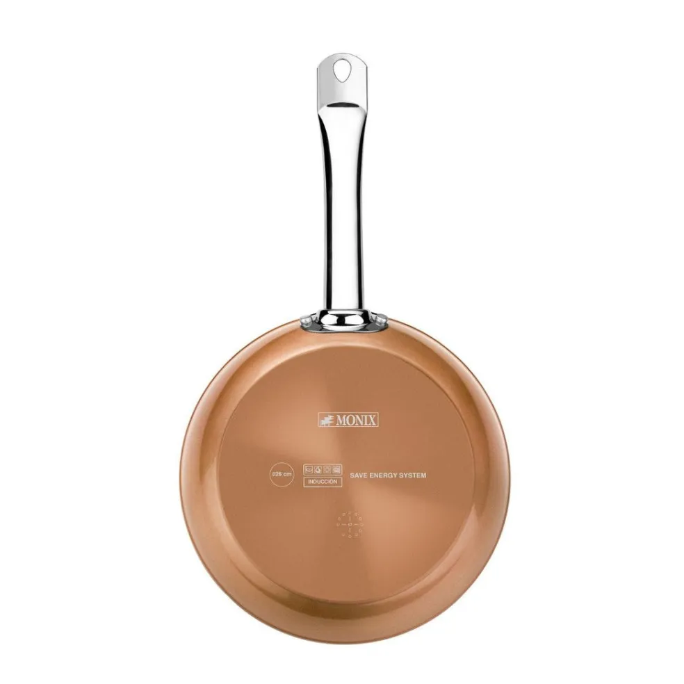 Sartén antiadherente Copper Monix (acabado cobre+titanio)