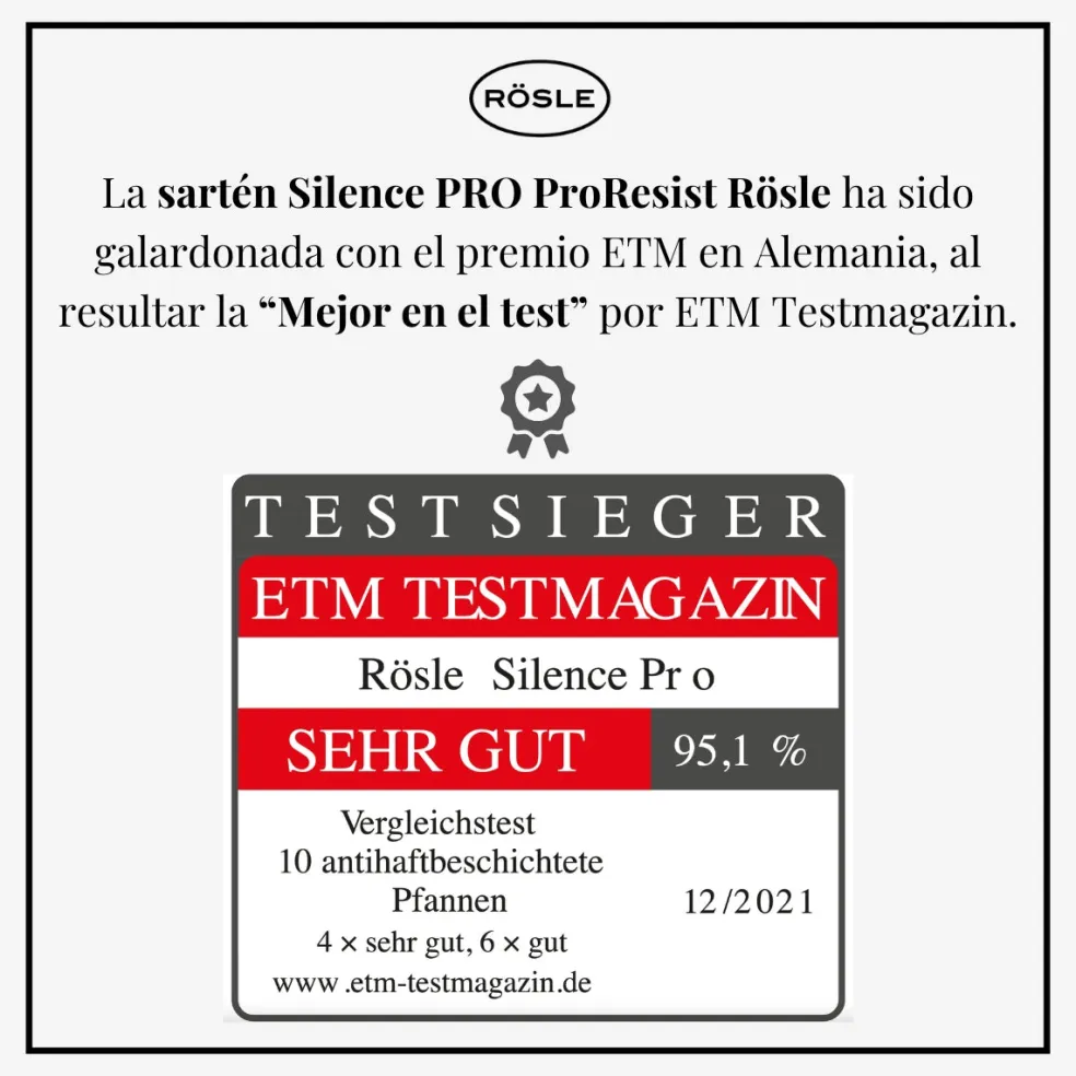 Sartén antiadherente Silence Pro ProResist con exterior inox Rösle