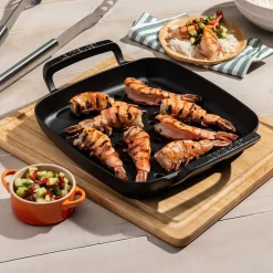 Sartén asadora cuadrada hierro fundido BBQ Outdoor Le Creuset