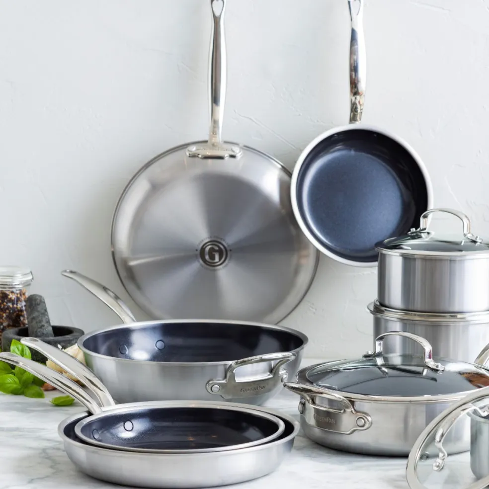 Sartén cerámica con exterior acero inoxidable Premiere GreenPan