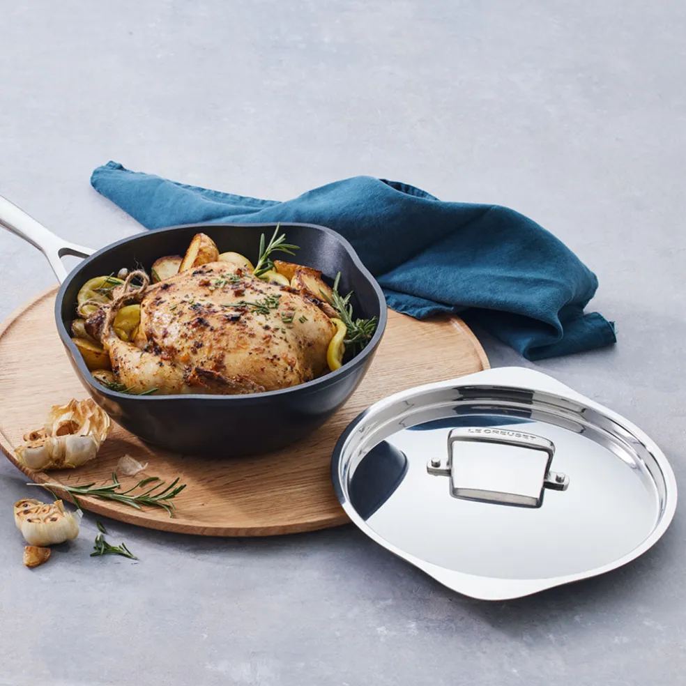 Sartén Chef Pro con vertedor y tapa acero Le Creuset