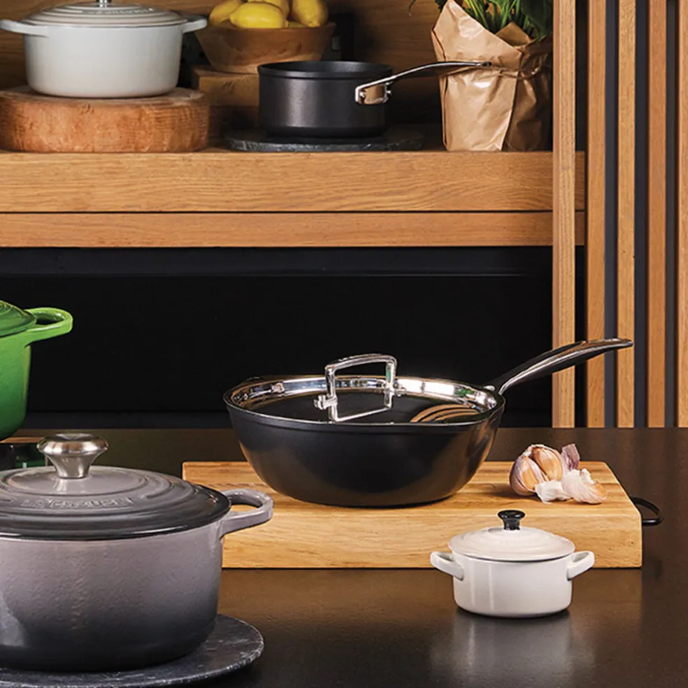 Sartén Chef Pro con vertedor y tapa acero Le Creuset