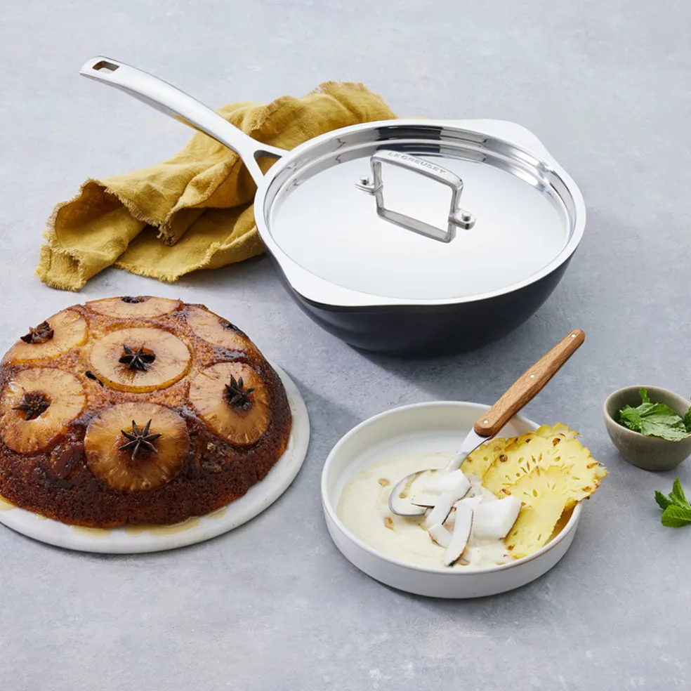 Sartén Chef Pro con vertedor y tapa acero Le Creuset
