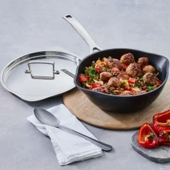 Sartén Chef Pro con vertedor y tapa acero Le Creuset