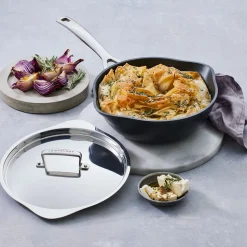 Sartén Chef Pro con vertedor y tapa acero Le Creuset
