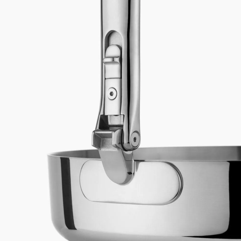 Sartén de acero inoxidable tricapa y con mango plegable Space Steel Joseph Joseph