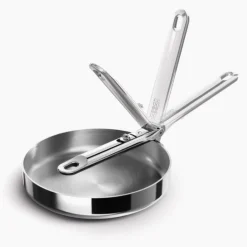 Sartén de acero inoxidable tricapa y con mango plegable Space Steel Joseph Joseph