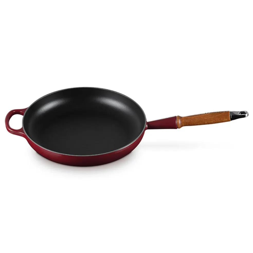 Sartén de hierro con mango de madera Le Creuset