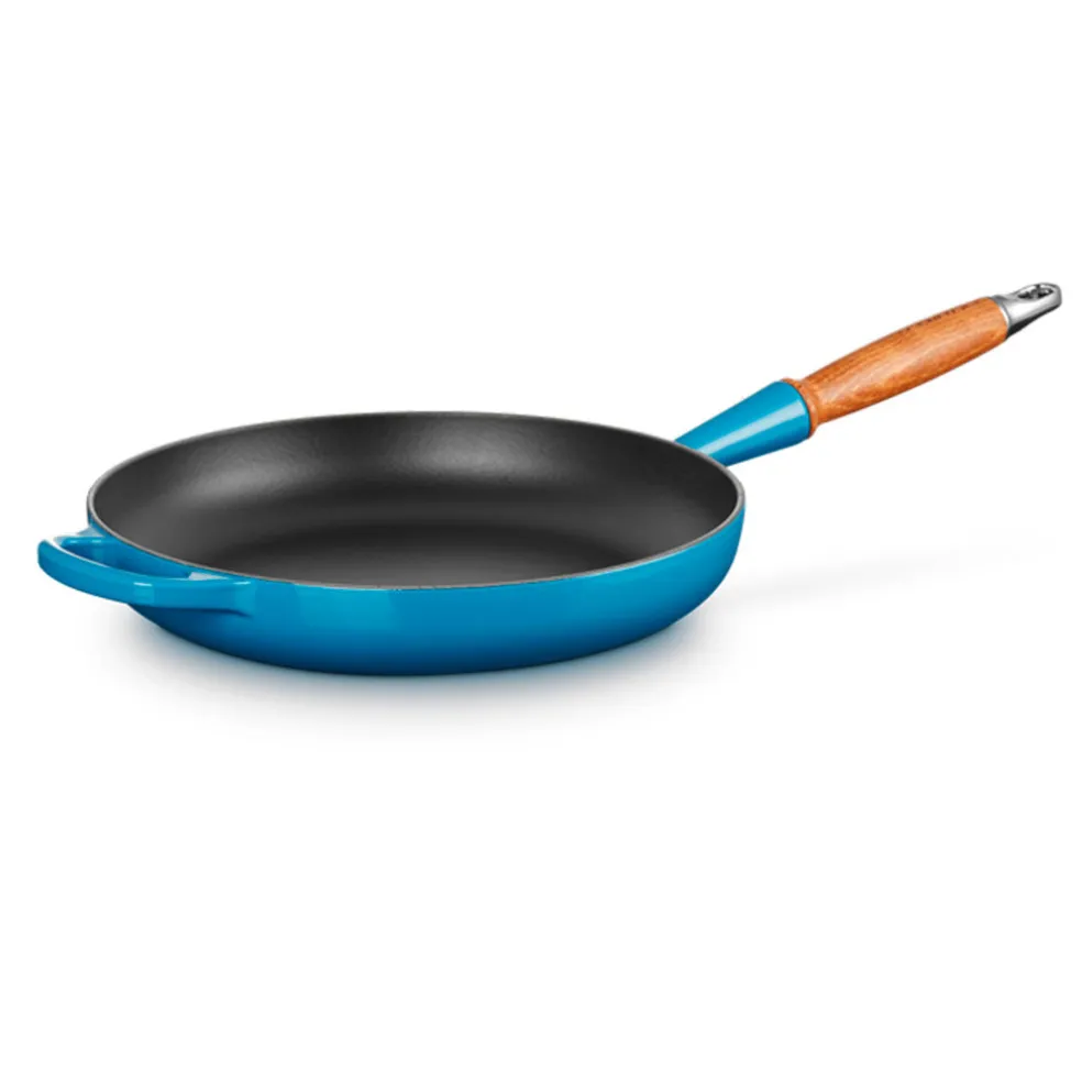 Sartén de hierro con mango de madera Le Creuset
