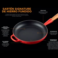 Sartén de hierro con mango de madera Le Creuset