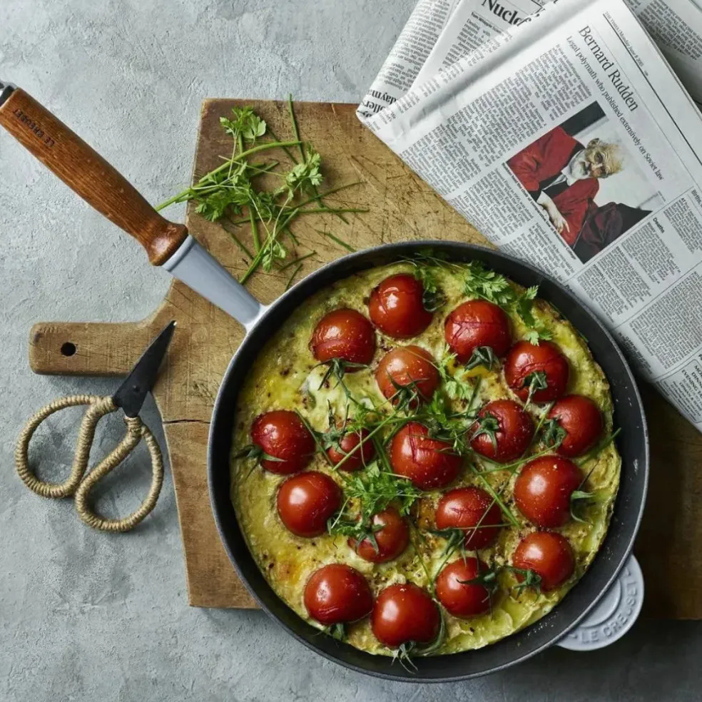 Sartén de hierro con mango de madera Le Creuset