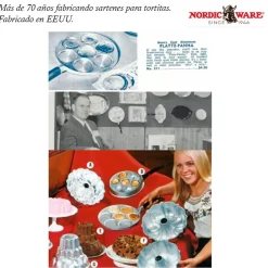 Sartén para tortitas rellenas, pop dots y ebelskiver daneses Nordic Ware