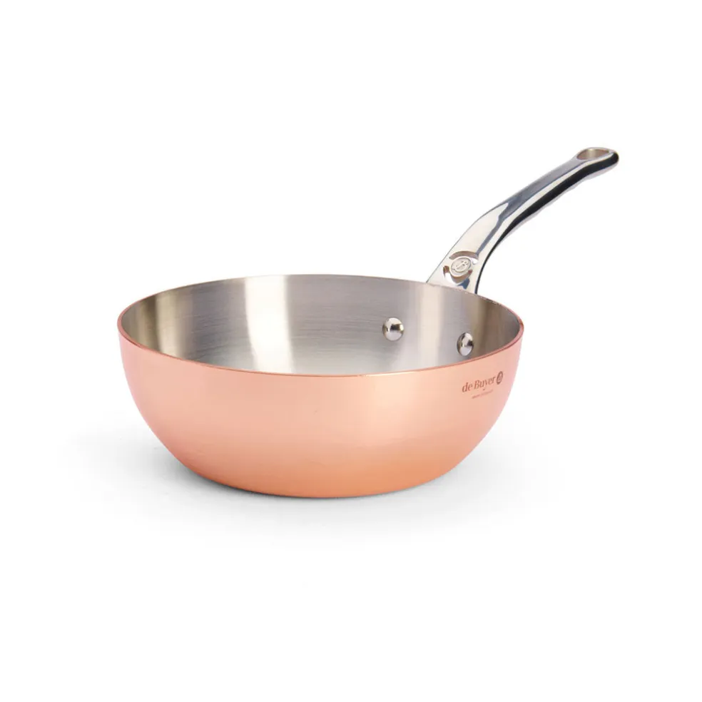 Sauté bombeada de cobre Prima Matera De Buyer (inducción)