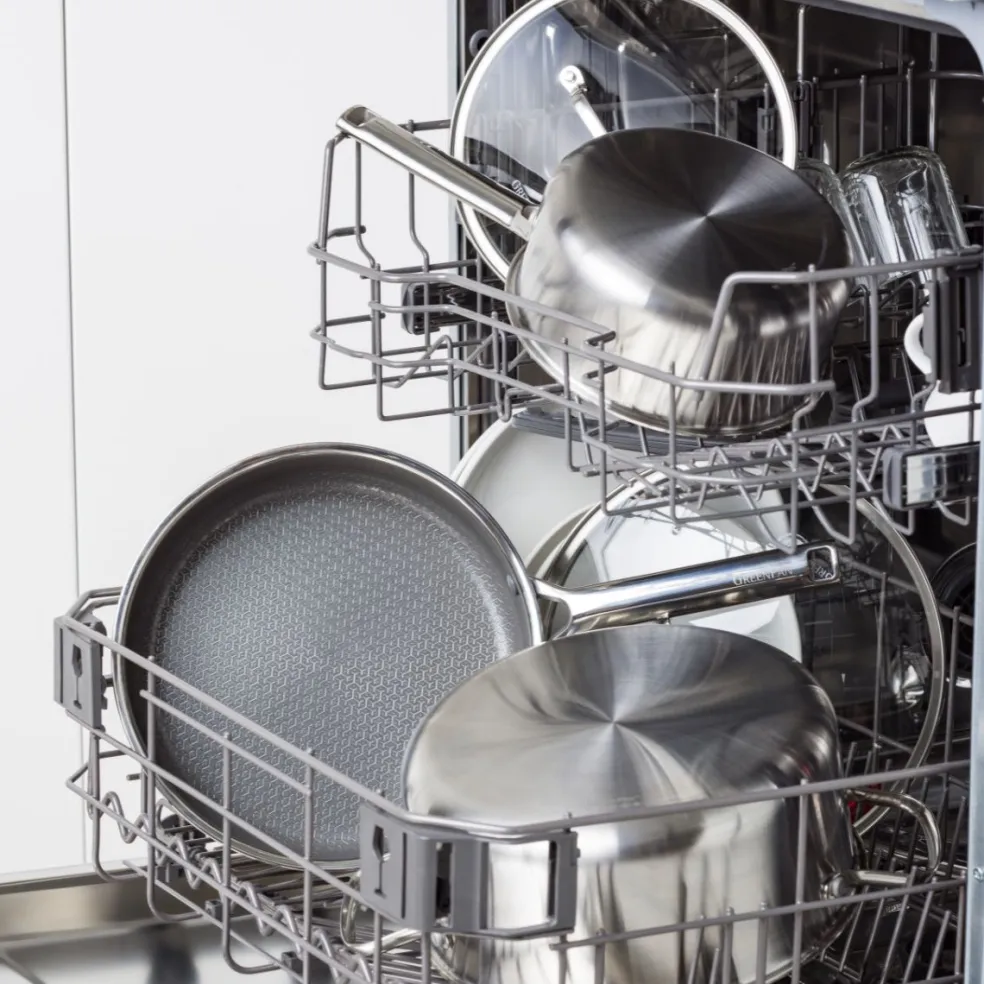 Sauté cerámica de acero inox tricapa con fondo de nido de abeja y tapa de cristal Apex GreenPan
