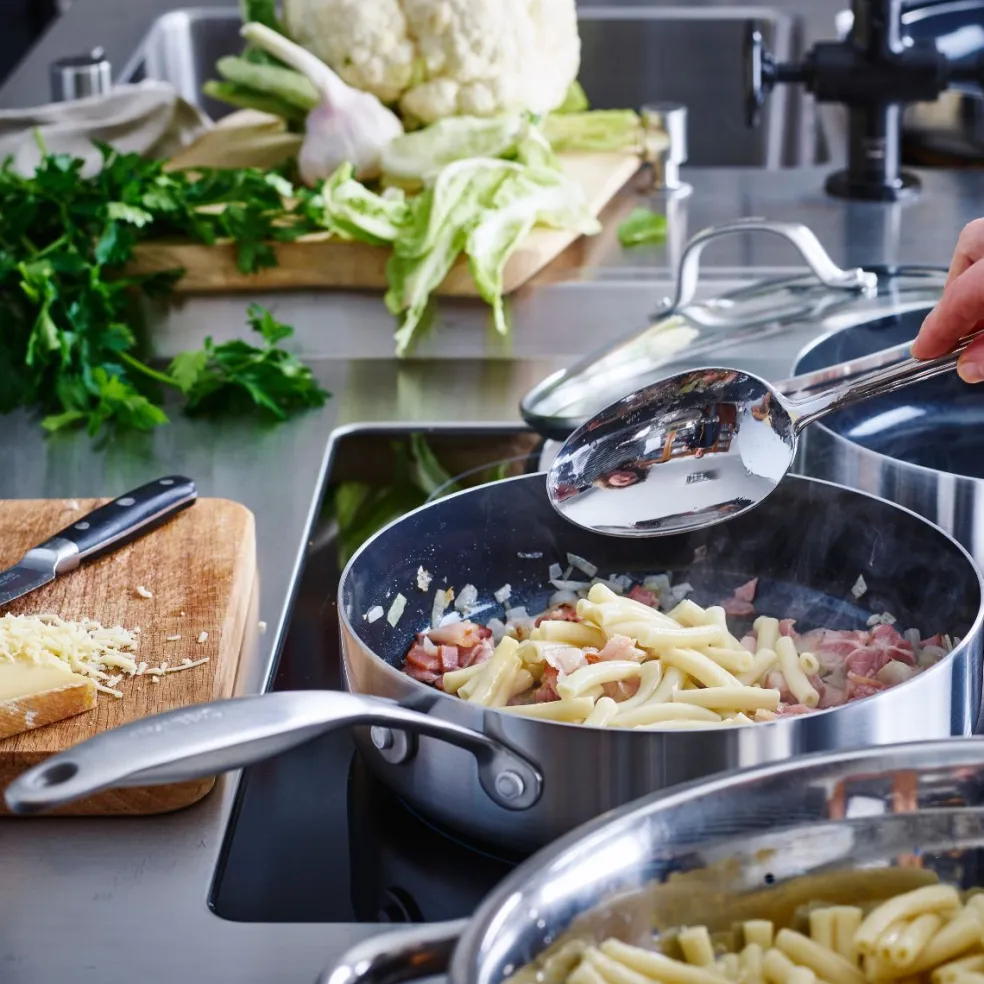 Sauté cerámica exterior acero inoxidable con tapa de cristal Geneva GreenPan