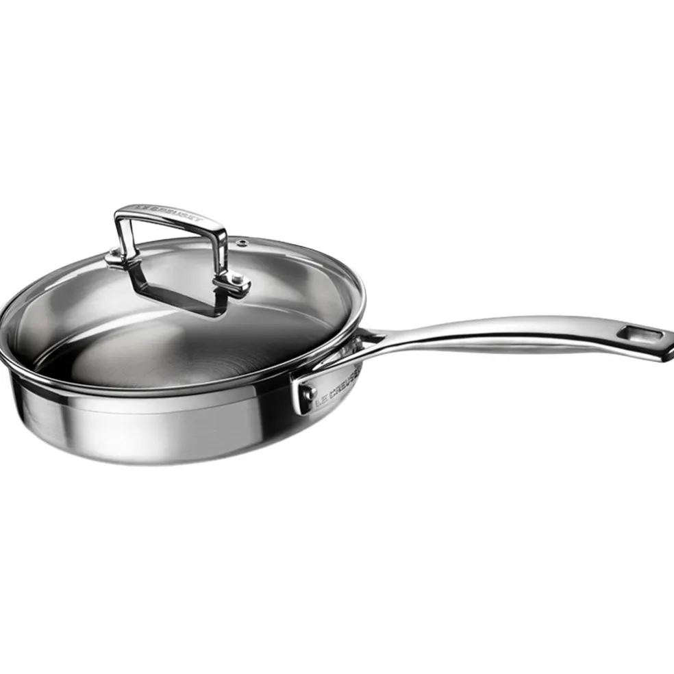 Sauté inox con accesorio para huevos poché de Le Creuset