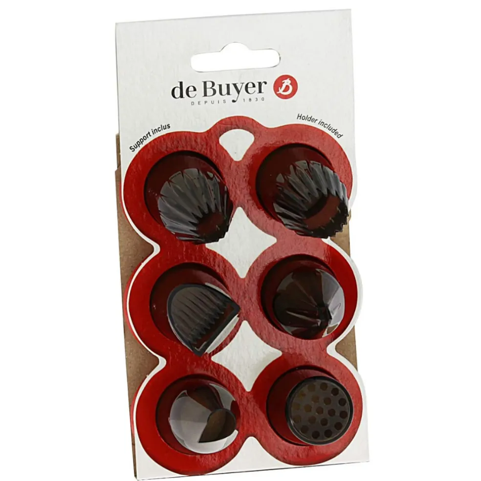 Set 6 boquillas para manga pastelera De Buyer