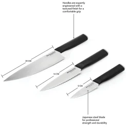 Set 3 cuchillos chef KitchenAid
