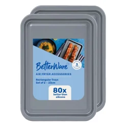 Set de 2 bandejas rectangulares para horno y freidora de aire Wham® Cook