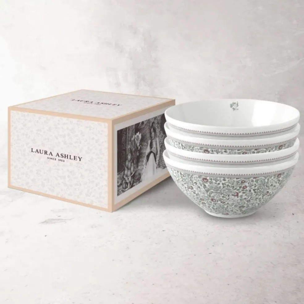 Set de 4 boles de porcelana Wild Clematis Laura Ashley