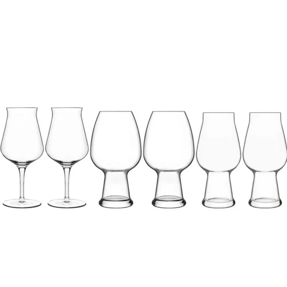 Set de 6 copas de cerveza Birrateque Luigi Bormioli