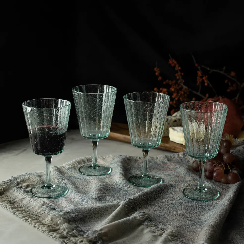 Set de 4 copas de vino Glass Laura Ashley