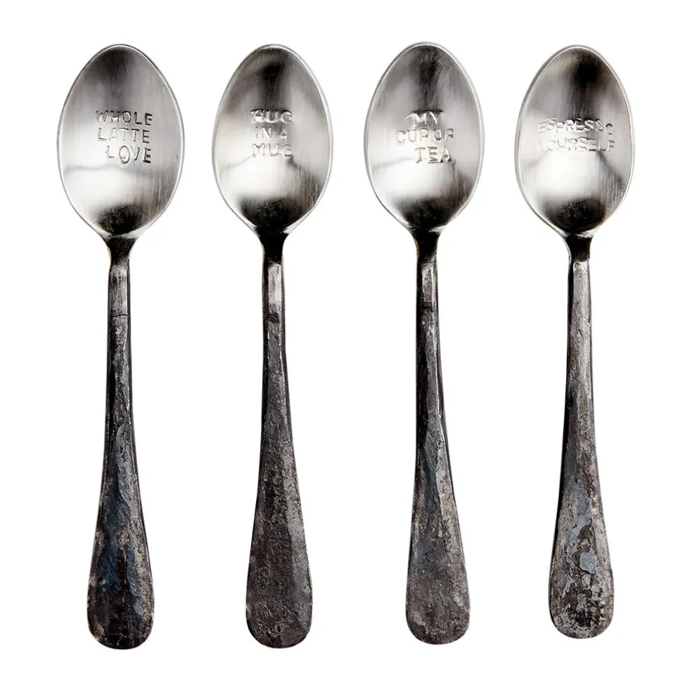 Set de 4 cucharas de café y postre Odin de Affari of Sweden