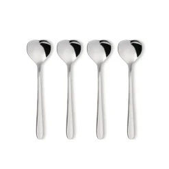 Set de 4 cucharillas de café con forma de corazón Love Caffe Alessi