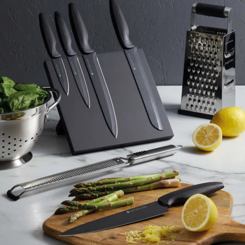 Set de 5 cuchillos con soporte imantado Agudo MasterClass KitchenCraft