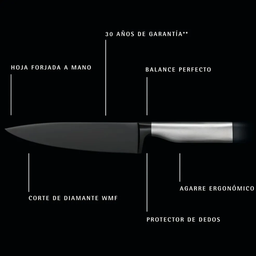 Set de 3 cuchillos de cocina Ultimate Black WMF