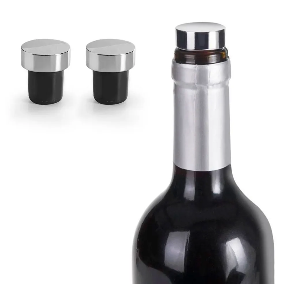 Set de dos tapones para vino Luxe de Ibili