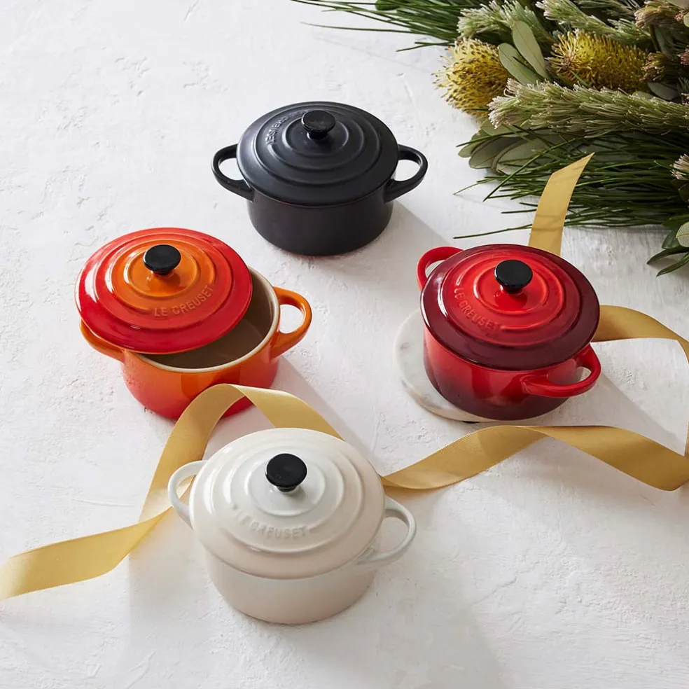 Set de 4 mini cocottes cerámicas Le Creuset