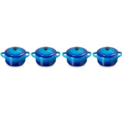 Set de 4 mini cocottes cerámicas Le Creuset